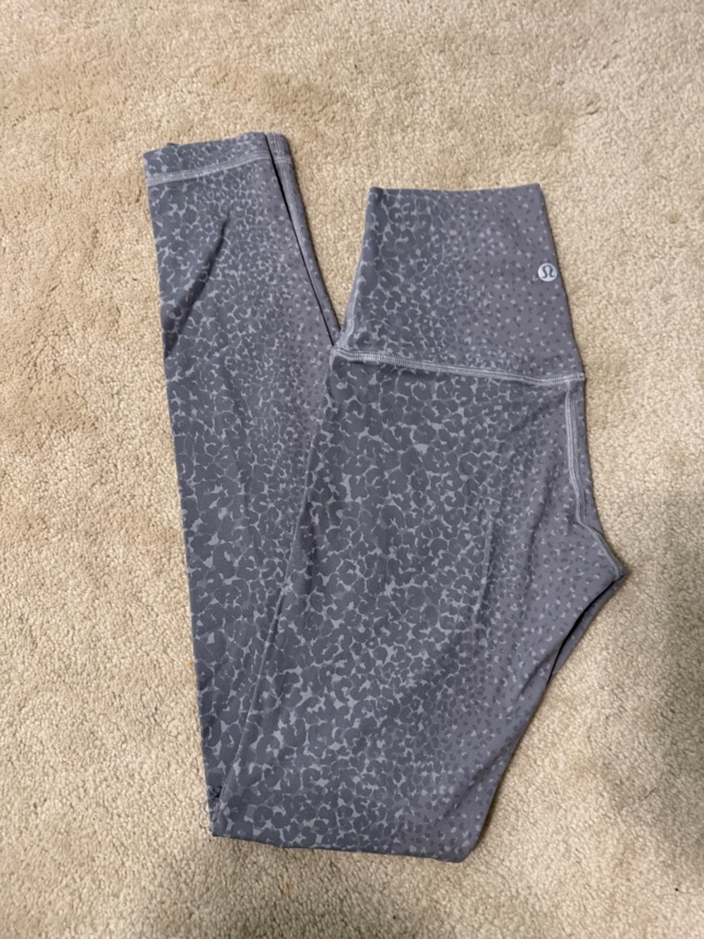 lululemon athletica Gray Heathered Print High-Rise Leggings